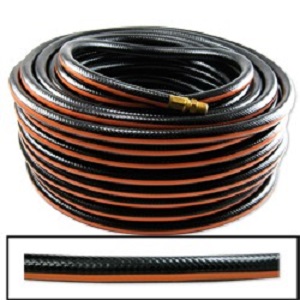 Air Hose PVC 3/8" x 25' | Black/Orange